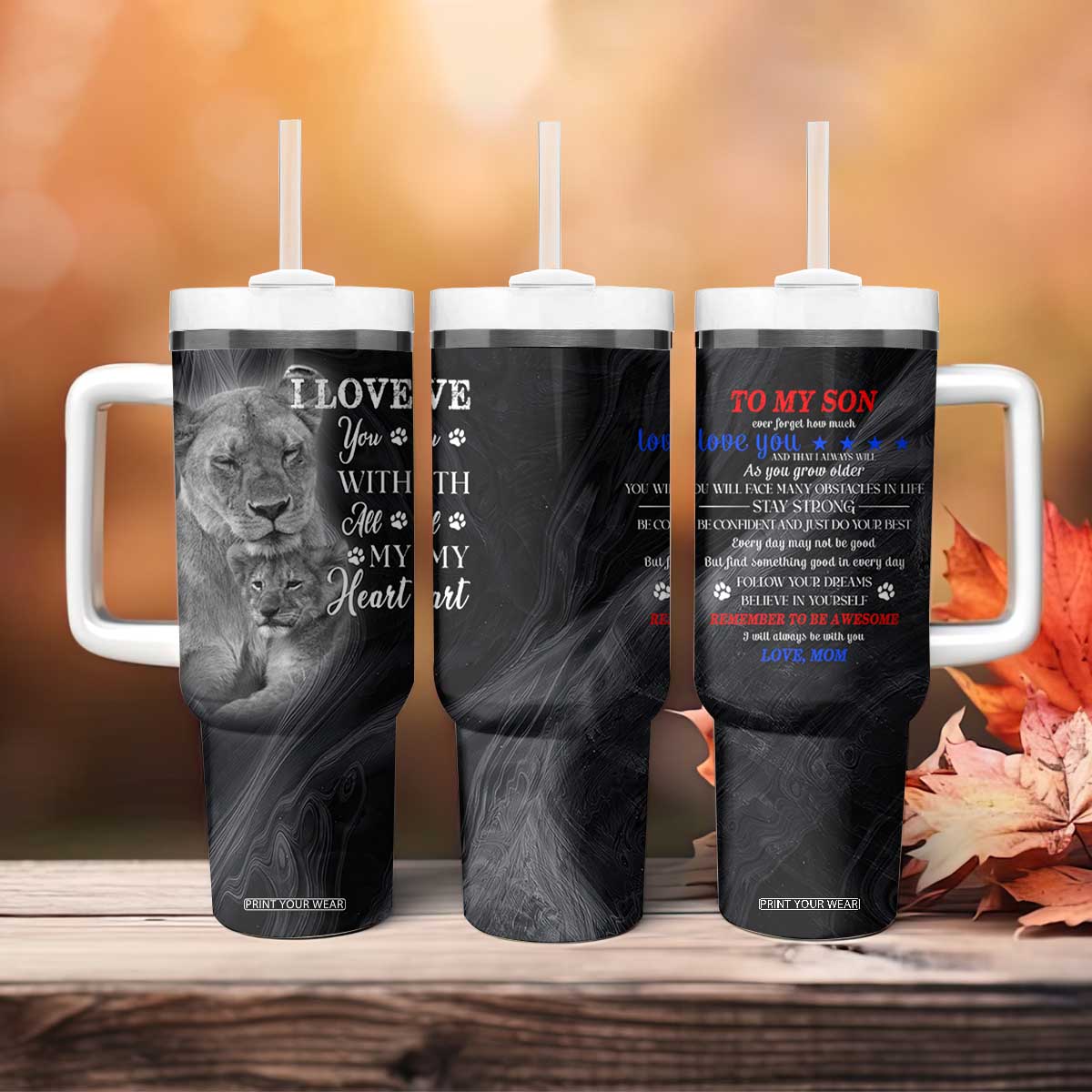 Son Gifts Tumbler With Handle From Mom Christmas Birthday Graduation Gift TB10 Print Your Wear