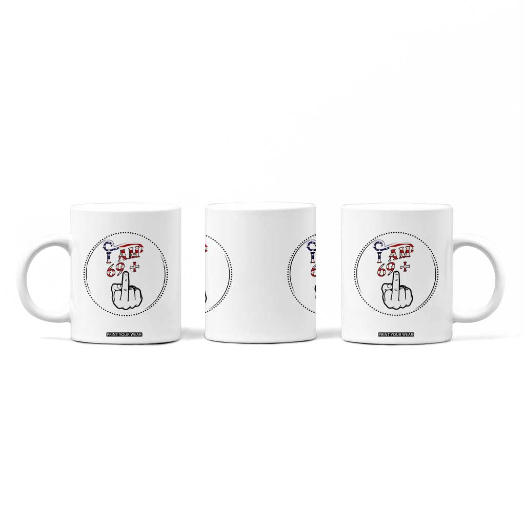 Funny 70th Birthday Coffee Mug 1956 70 Year Old Birthday US Flag Middle Finger TB10 Print Your Wear