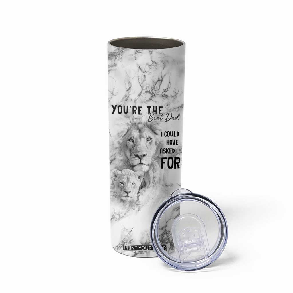 Christmas Gifts for Dad Skinny Tumbler Lion Father and Son Fathers Day TB10 Print Your Wear
