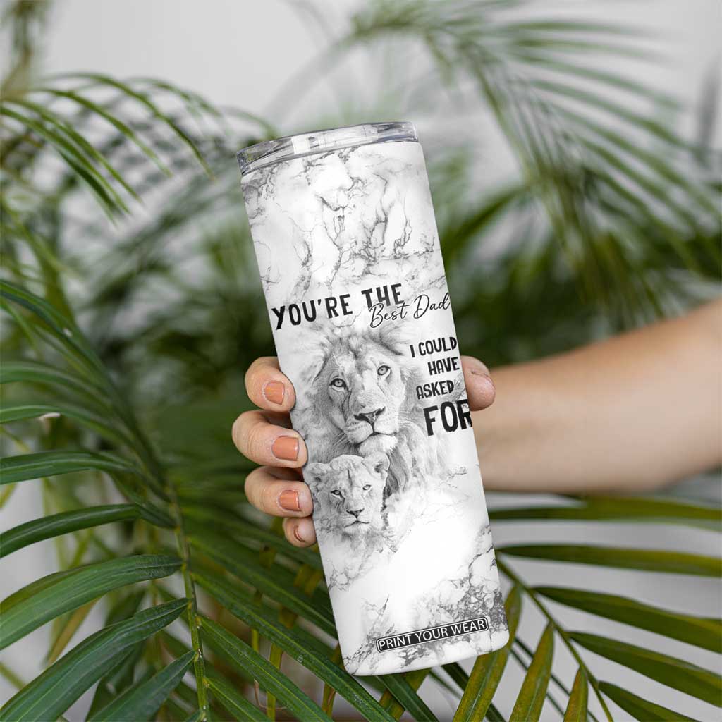 Christmas Gifts for Dad Skinny Tumbler Lion Father and Son Fathers Day TB10 Print Your Wear