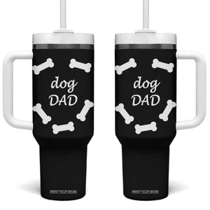 Dog Dad Tumbler With Handle Funny Cute Pup Doggo Dog Dad Owner Fathers Day Gift TB10 One Size: 40 oz Black Print Your Wear