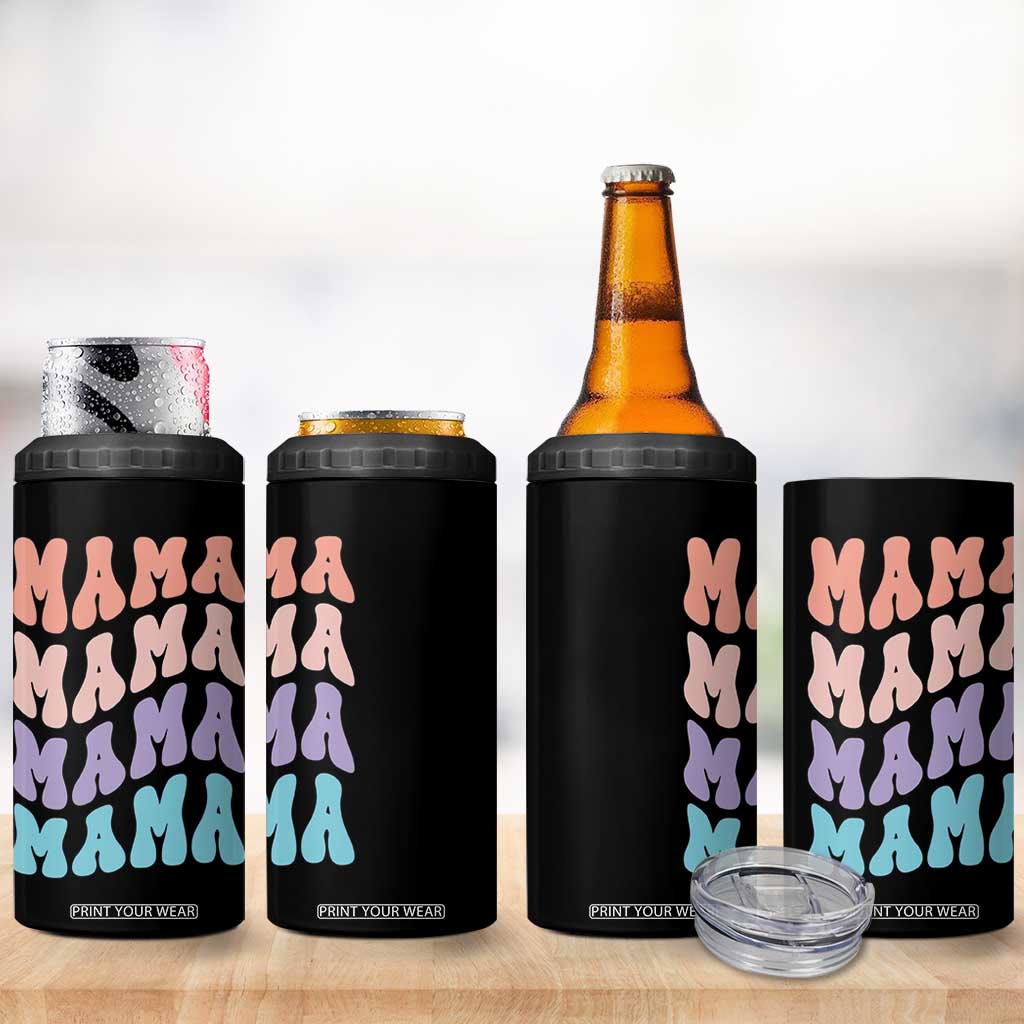 Groovy Mama 4 in 1 Can Cooler Tumbler Gift For Mothers Day Christmas New Mom TB10 Print Your Wear
