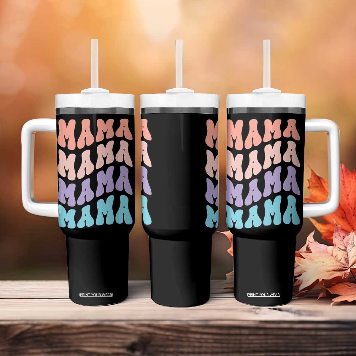 Groovy Mama Tumbler With Handle Gift For Mothers Day Christmas New Mom TB10 Print Your Wear