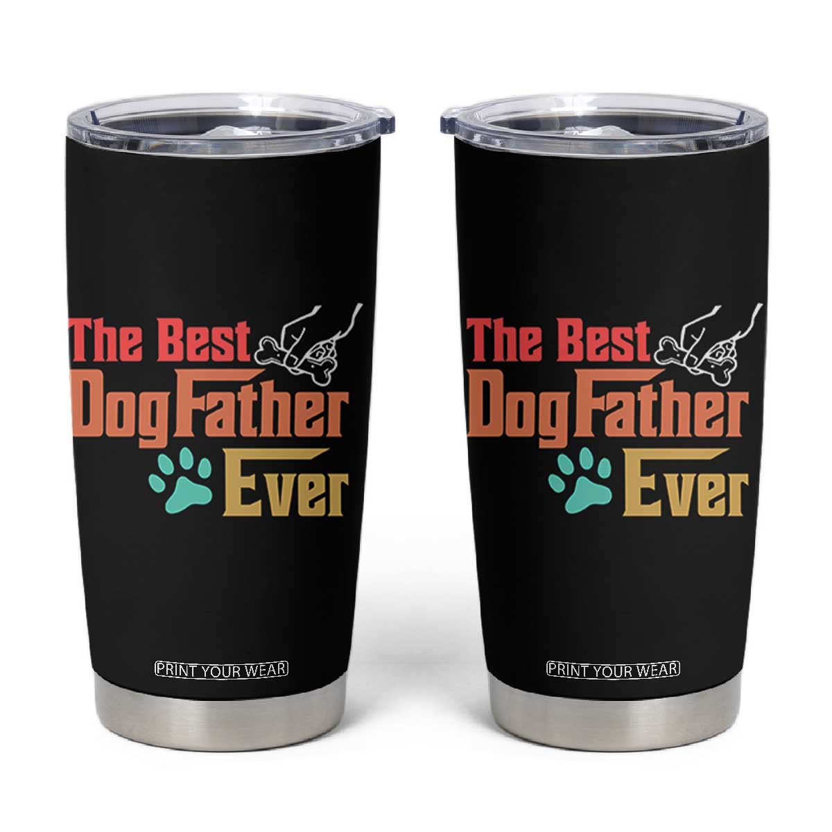 Best Dog Dad Ever Tumbler Cup Vintage Gifts for Dog Dad Fathers Day Gift TB10 Black Print Your Wear