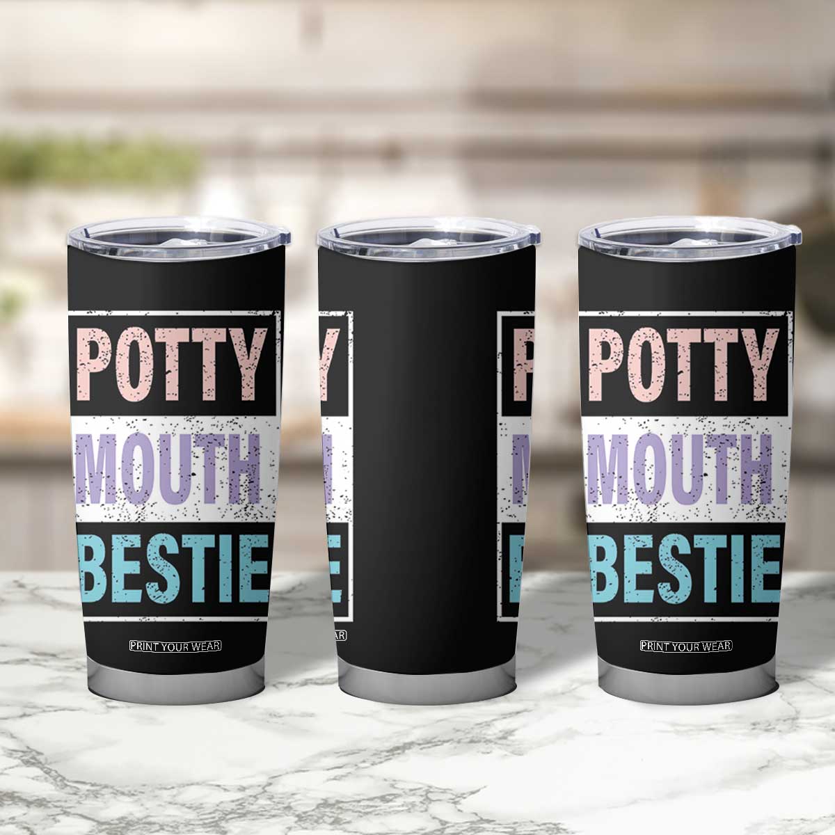 Funny Bestie Gifts Tumbler Cup Potty Mouth Gag Gifts For Women Best Friend BFF Work Bestie TB10 Print Your Wear