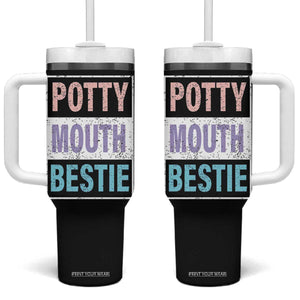 Funny Bestie Gifts Tumbler With Handle Potty Mouth Gag Gifts For Women Best Friend BFF Work Bestie TB10 One Size: 40 oz Black Print Your Wear