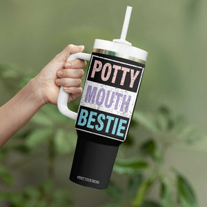 Funny Bestie Gifts Tumbler With Handle Potty Mouth Gag Gifts For Women Best Friend BFF Work Bestie TB10 Print Your Wear