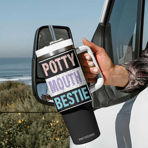 Funny Bestie Gifts Tumbler With Handle Potty Mouth Gag Gifts For Women Best Friend BFF Work Bestie TB10 Print Your Wear