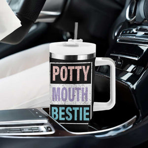 Funny Bestie Gifts Tumbler With Handle Potty Mouth Gag Gifts For Women Best Friend BFF Work Bestie TB10 Print Your Wear