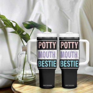 Funny Bestie Gifts Tumbler With Handle Potty Mouth Gag Gifts For Women Best Friend BFF Work Bestie TB10 Print Your Wear
