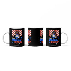 Funny Cowboy Coffee Mug Make American Cowboy Again Western Eagle TB10 Print Your Wear