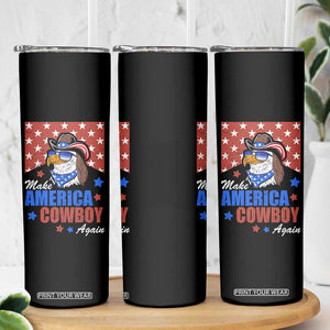 Funny Cowboy Skinny Tumbler Make American Cowboy Again Western Eagle TB10 Print Your Wear
