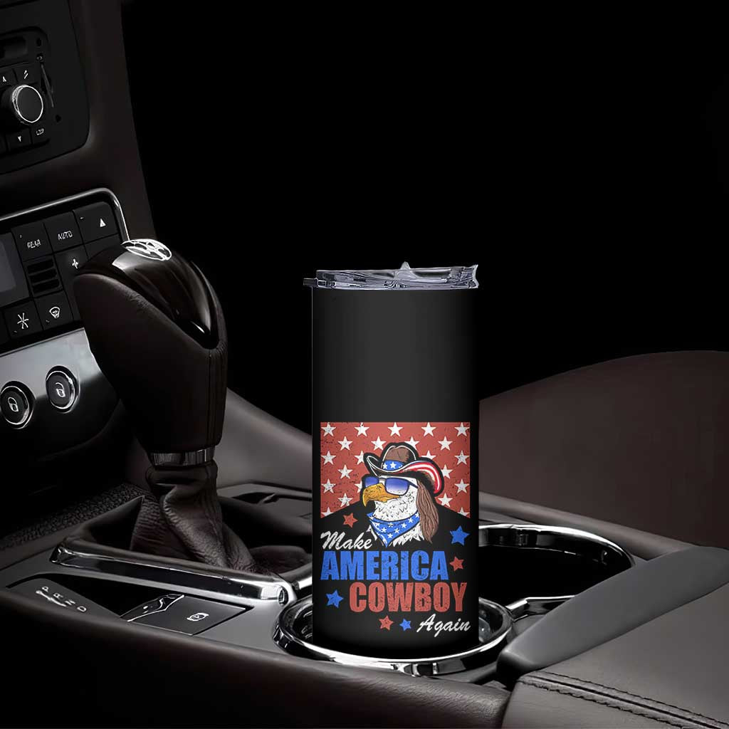 Funny Cowboy Skinny Tumbler Make American Cowboy Again Western Eagle TB10 Print Your Wear