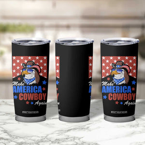 Funny Cowboy Tumbler Cup Make American Cowboy Again Western Eagle TB10 Print Your Wear