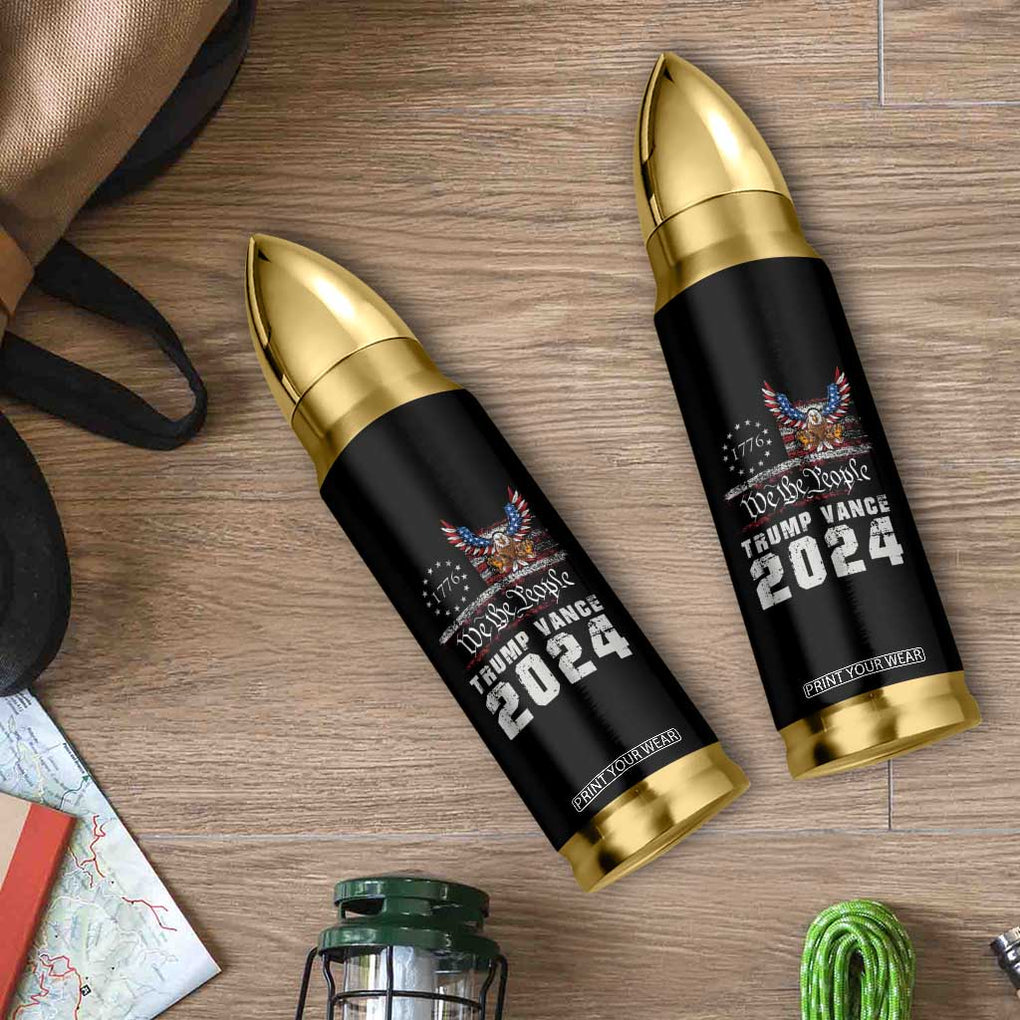 Trump Vance 2024 Bullet Tumbler For President VP USA Election Patriotic US Eagle TB10 Print Your Wear