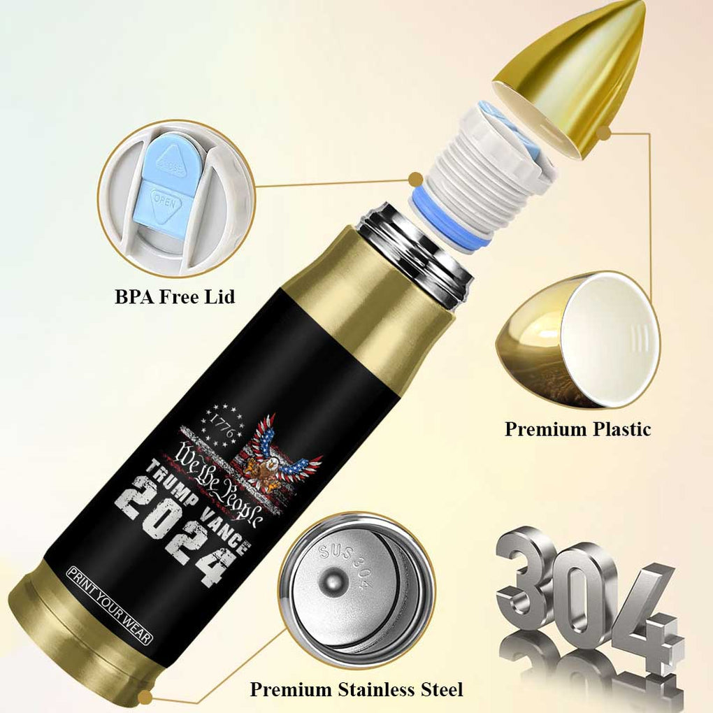 Trump Vance 2024 Bullet Tumbler For President VP USA Election Patriotic US Eagle TB10 Print Your Wear