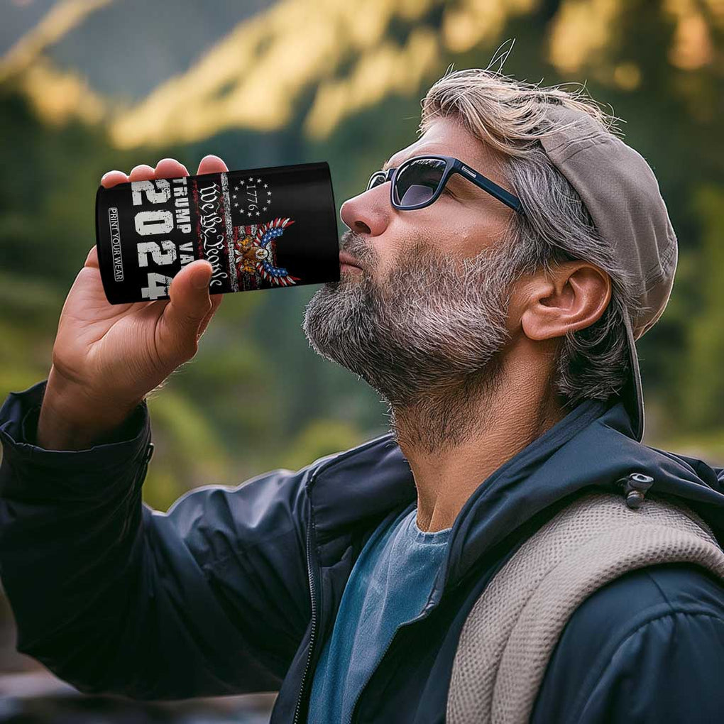 Trump Vance 2024 4 in 1 Can Cooler Tumbler For President VP USA Election Patriotic US Eagle TB10 Print Your Wear