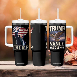 Trump Vance 2024 Tumbler With Handle For President VP USA Election Patriotic US Flag Eagle TB10 Print Your Wear