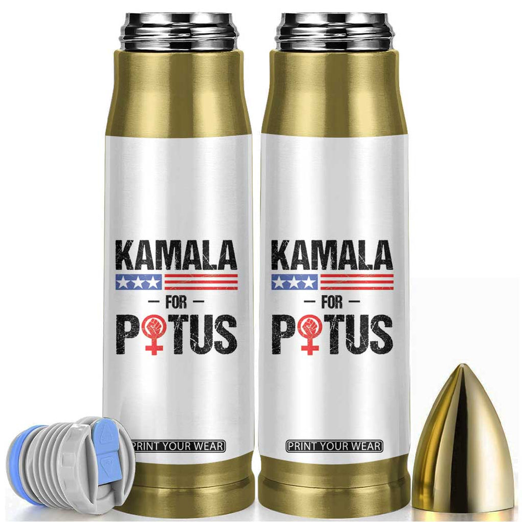 Harris 2024 Madam President Bullet Tumbler Kamala For Potus TB10 White Print Your Wear