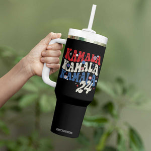 Harris 2024 Tumbler With Handle Kamala Retro Groovy Flower TB10 Print Your Wear
