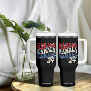 Harris 2024 Tumbler With Handle Kamala Retro Groovy Flower TB10 Print Your Wear