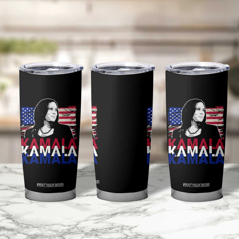 Kamala Madam President Tumbler Cup Harris 2024 American Flag TB10 Print Your Wear
