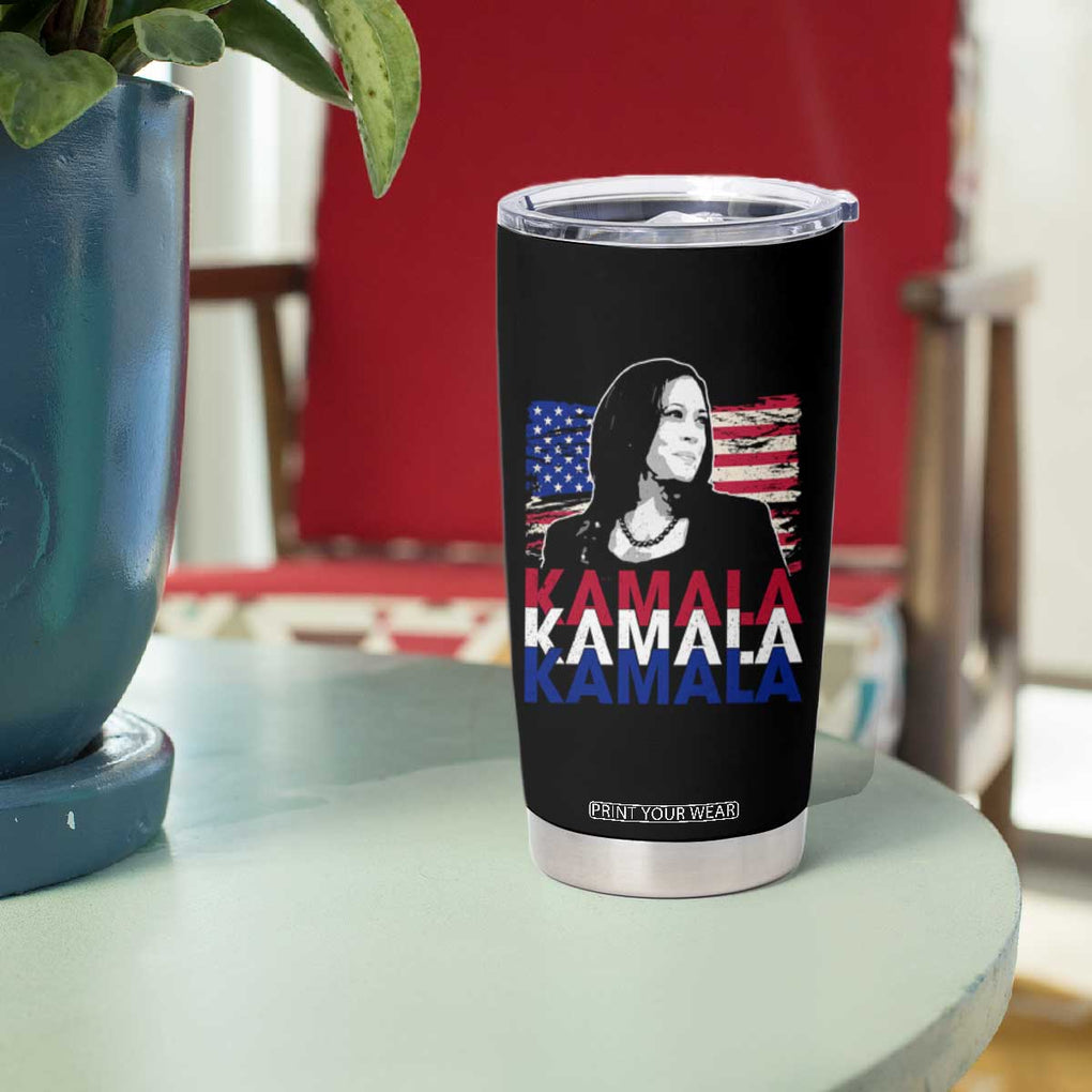 Kamala Madam President Tumbler Cup Harris 2024 American Flag TB10 Print Your Wear