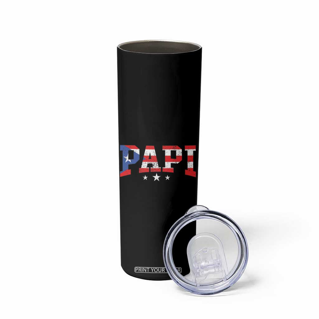 Puerto Rican Papi Skinny Tumbler Dad Puerto Rico Pride Boricua Father's Day TB10 Print Your Wear