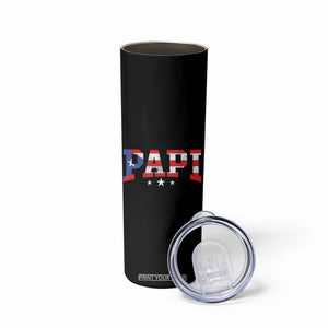 Puerto Rican Papi Skinny Tumbler Dad Puerto Rico Pride Boricua Father's Day TB10 Print Your Wear