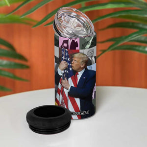 Donald Trump 2024 4 in 1 Can Cooler Tumbler 45 47 President Eras 4547 Take American Back TB10 Print Your Wear