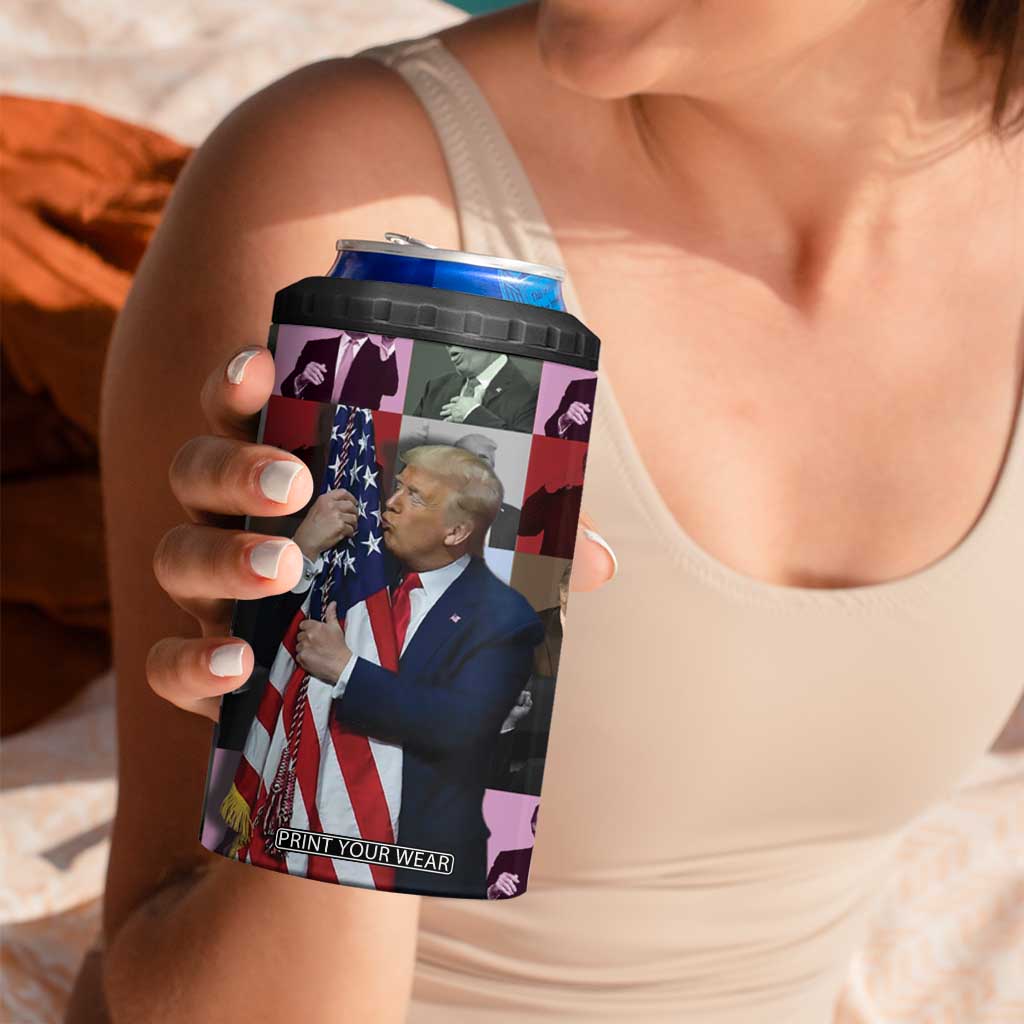 Donald Trump 2024 4 in 1 Can Cooler Tumbler 45 47 President Eras 4547 Take American Back TB10 Print Your Wear