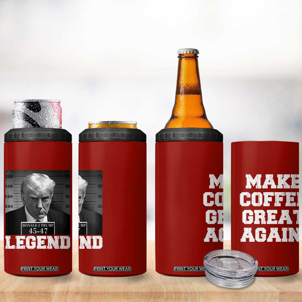 Trump Mug Shot 4 in 1 Can Cooler Tumbler Make Coffee Great Again Mugshot Trump Coffee Mugs Gifts TB10 Print Your Wear