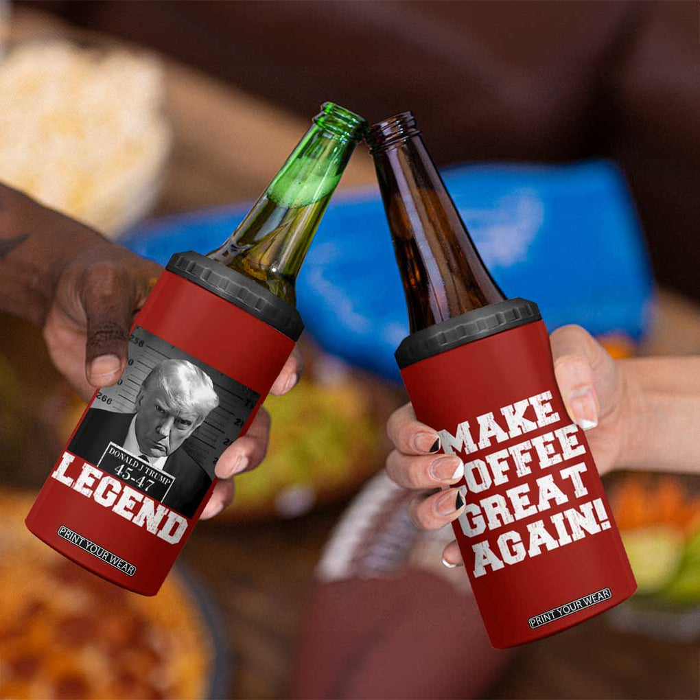Trump Mug Shot 4 in 1 Can Cooler Tumbler Make Coffee Great Again Mugshot Trump Coffee Mugs Gifts TB10 Print Your Wear