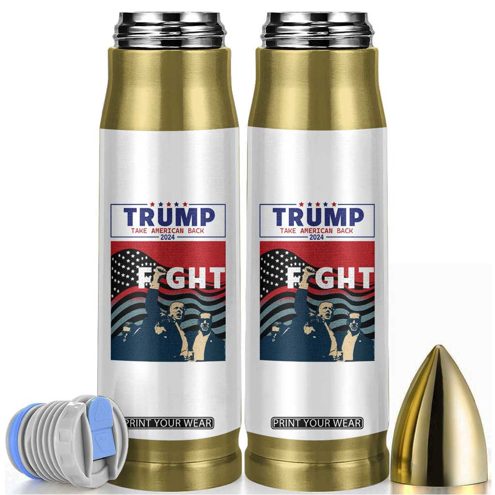 Donald Trump 2024 Bullet Tumbler Trump Assassination Attempt Fight Never Surrender Make America Great 2024 Campaign President Election TB10 White Print Your Wear