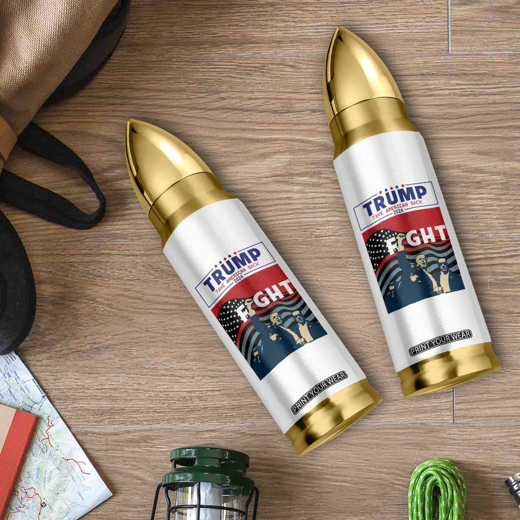 Donald Trump 2024 Bullet Tumbler Trump Assassination Attempt Fight Never Surrender Make America Great 2024 Campaign President Election TB10 Print Your Wear