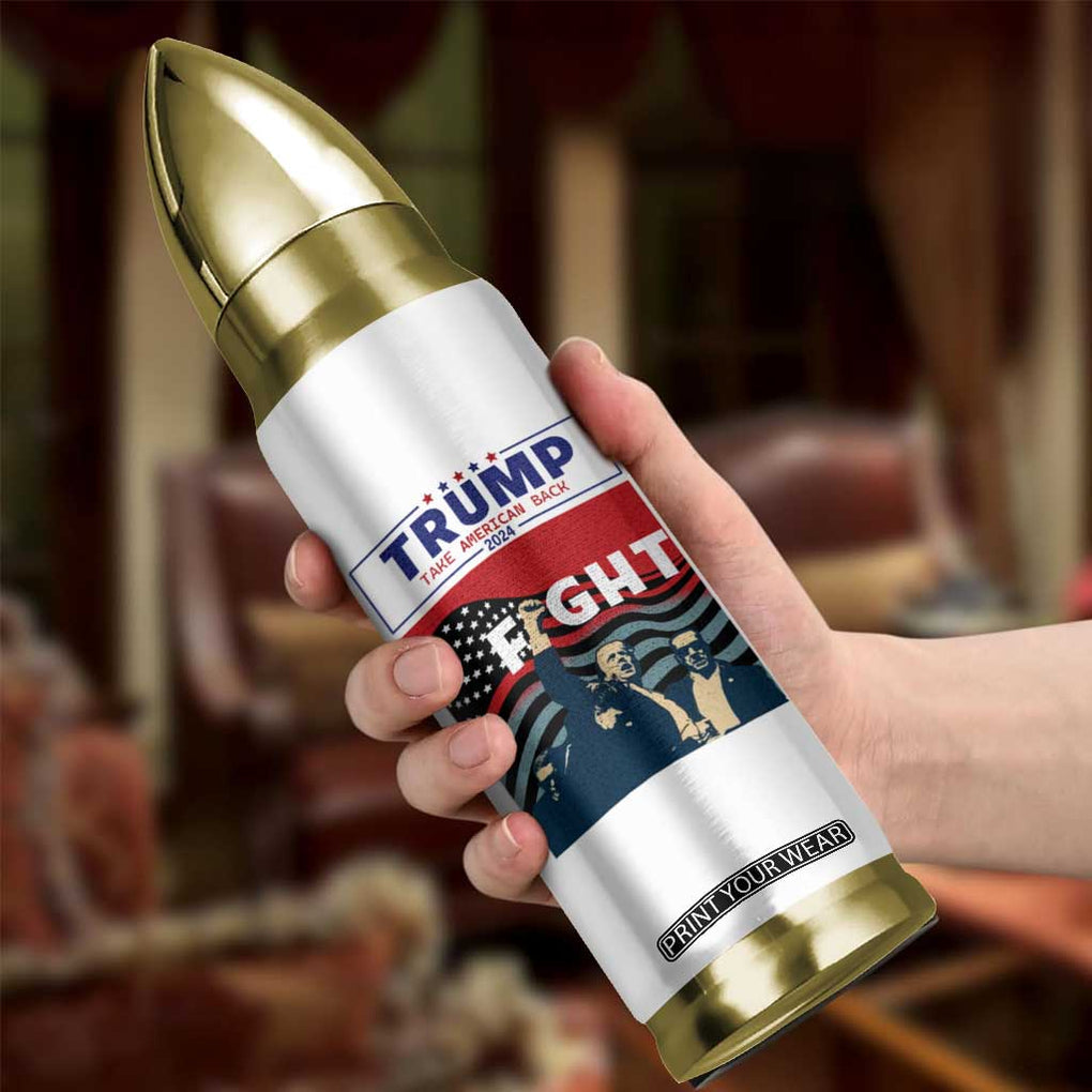 Donald Trump 2024 Bullet Tumbler Trump Assassination Attempt Fight Never Surrender Make America Great 2024 Campaign President Election TB10 Print Your Wear