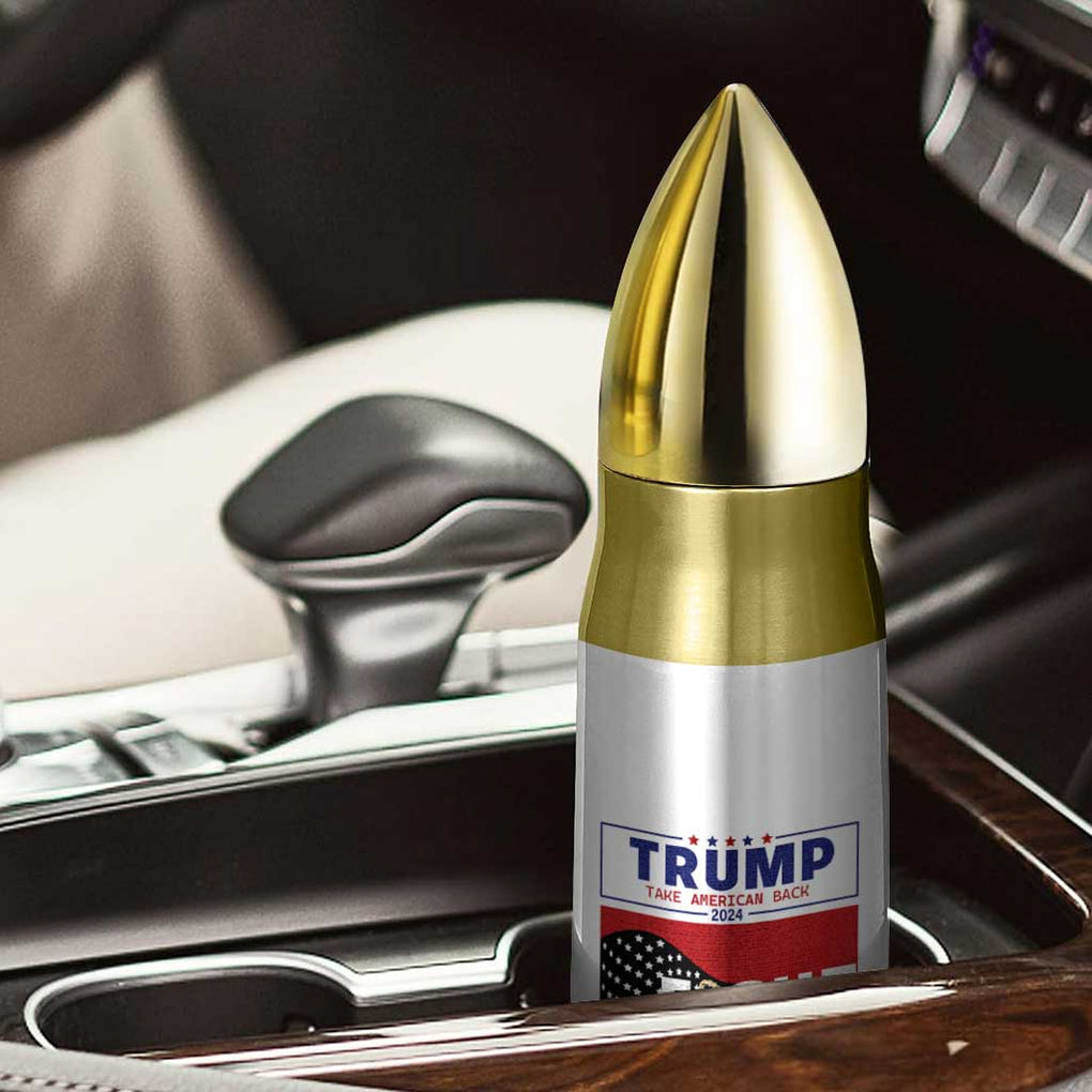 Donald Trump 2024 Bullet Tumbler Trump Assassination Attempt Fight Never Surrender Make America Great 2024 Campaign President Election TB10 Print Your Wear