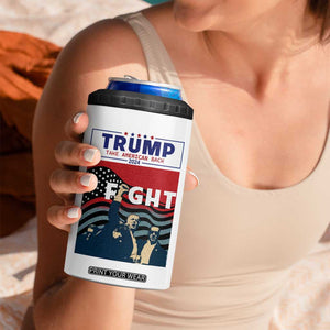 Donald Trump 2024 4 in 1 Can Cooler Tumbler Trump Assassination Attempt Fight Never Surrender Make America Great 2024 Campaign President Election TB10 Print Your Wear