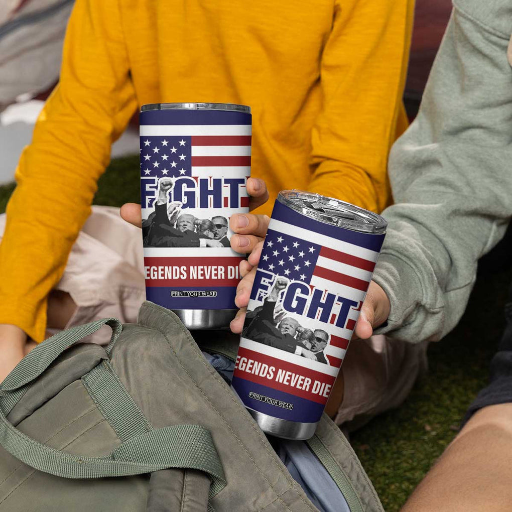 2024 Unstoppable Trump Survived Assassination Attempt Survivor Tumbler Cup Legend Never Die You Missed Trump Fight Fist Pump American Flag TB10 Print Your Wear
