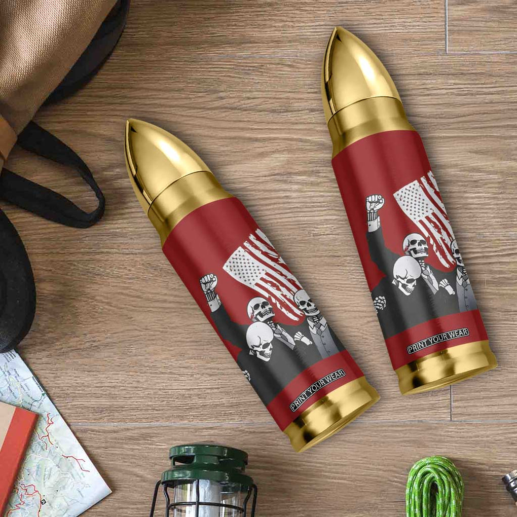 2024 Unstoppable Trump Skeleton Halloween Bullet Tumbler Survived Assassination Attempt Survivor You Missed Trump Fight Fist Pump American Flag TB10 Print Your Wear