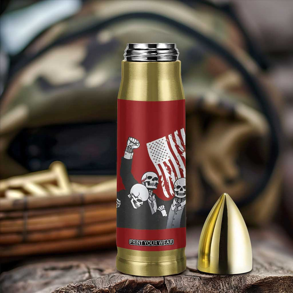 2024 Unstoppable Trump Skeleton Halloween Bullet Tumbler Survived Assassination Attempt Survivor You Missed Trump Fight Fist Pump American Flag TB10 Print Your Wear