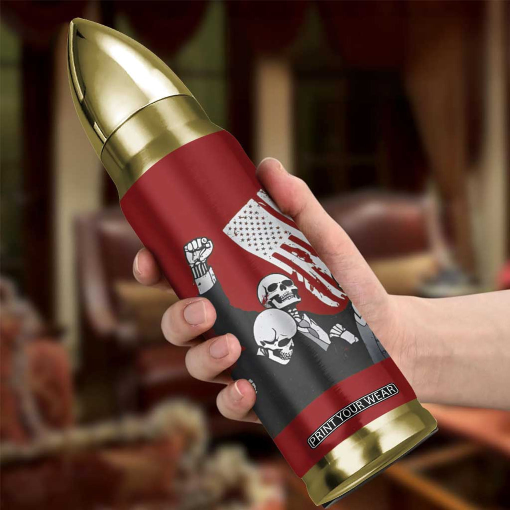 2024 Unstoppable Trump Skeleton Halloween Bullet Tumbler Survived Assassination Attempt Survivor You Missed Trump Fight Fist Pump American Flag TB10 Print Your Wear