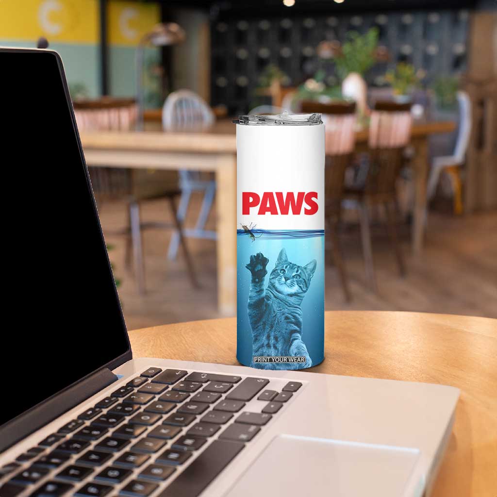 Paws Parody Skinny Tumbler Cat Mouse Humorous Cat Chasing Mouse Kitten TB10 Print Your Wear