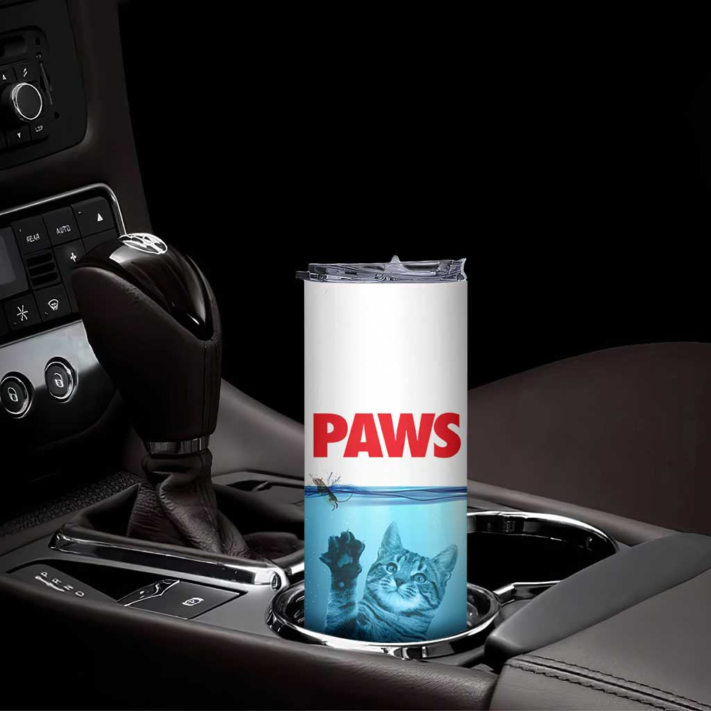 Paws Parody Skinny Tumbler Cat Mouse Humorous Cat Chasing Mouse Kitten TB10 Print Your Wear