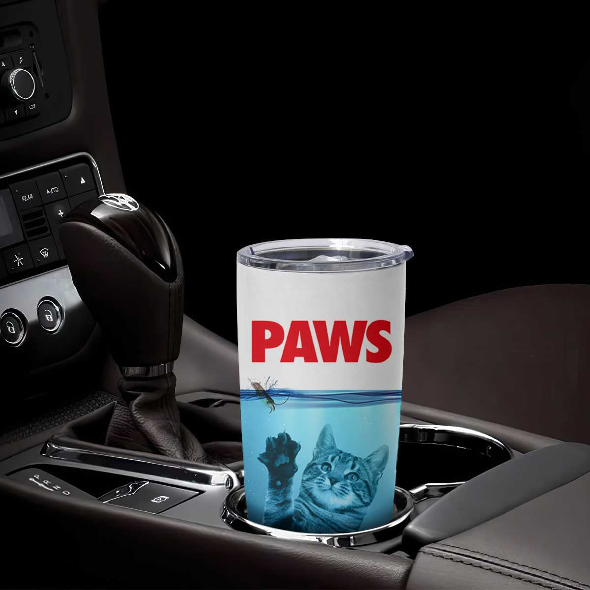 Paws Parody Tumbler Cup Cat Mouse Humorous Cat Chasing Mouse Kitten TB10 Print Your Wear