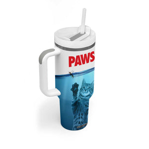 Paws Parody Tumbler With Handle Cat Mouse Humorous Cat Chasing Mouse Kitten TB10 Print Your Wear