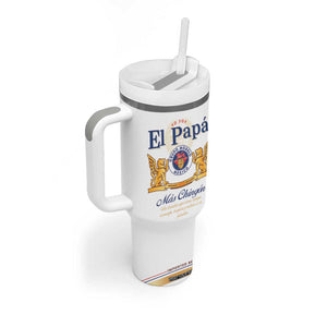 Mexican Dad Husband Beer Tumbler With Handle El Papa Mas Chingon Fathers day, Dia del Padre TB10 Print Your Wear