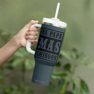 Mexican Dad Husband Tumbler With Handle El Papa Mas Chingon Fathers day Dia del Padre TB10 Print Your Wear