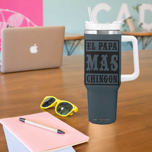 Mexican Dad Husband Tumbler With Handle El Papa Mas Chingon Fathers day Dia del Padre TB10 Print Your Wear