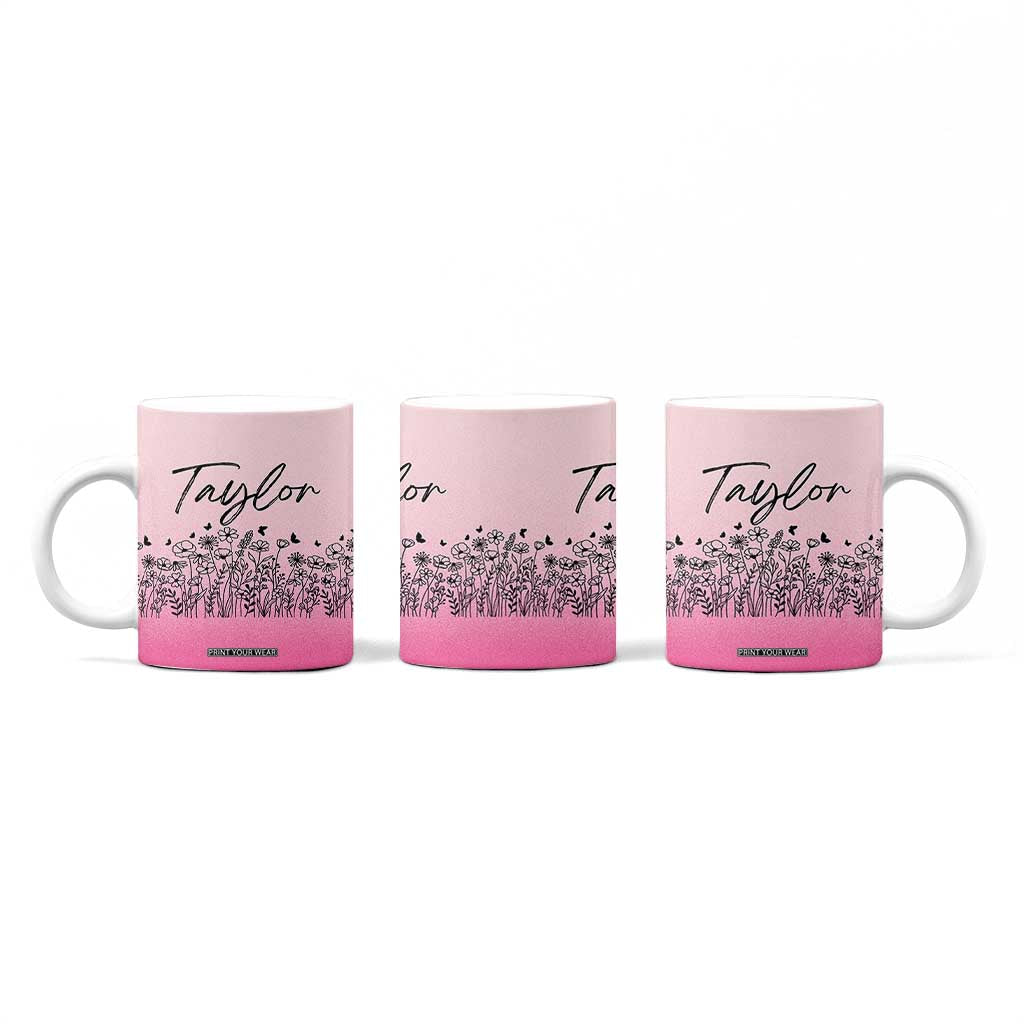 Personalized Wildflower Coffee Mug Custom Name Gift For Women TB10 Print Your Wear